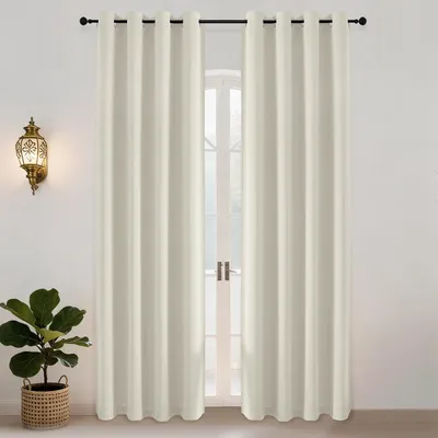 Productafbeelding van Thermoverduisterende gordijnen, set van 2, beige, 245 x 140 cm