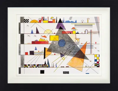 Obrázok produktu pre Wassily Kandinsky Zarámovaný obraz s elegantným paspartou | Obrazy na stenu | V ráme - Horizontálne, 1924 (30 x 40 cm)