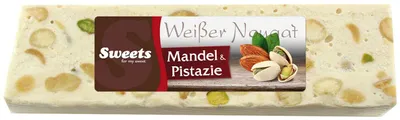Produktbild von Odenwälder Weißer Nougat Mandel & Pistazie 150g