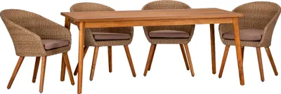 Produktbild von 50079 4x Atacama Armsessel / 1x 57440 Atacama Tisch Holz