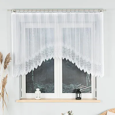 Produktbild von VIOLETTA – Fertiger Jacquard-Vorhang mit Schlitz am Saum – 250 x 120 cm – weiß