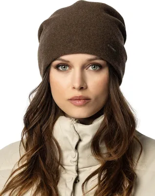 Immagine prodotto di Vivisence Berretto invernale da donna in caldo filato di lana Classico berretto autunno-inverno Accogliente con una vestibilità perfetta Tre pieghe sul retro Fodera interna Extra comfort Modello 7085, marrone, uno