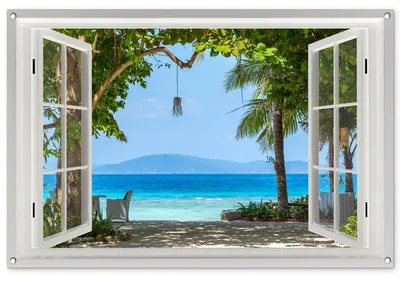 Image de Solidchoice - Panneau de jardin de 120x80 cm avec vue sur la mer