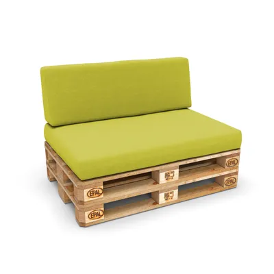 Immagine prodotto di POKAR Cuscini per pallet Cuscini per pallet sfoderabili Divano per pallet, Dimensioni:Set cuscino seduta 120x80 + cuscino schienale 120x40, Colore:Lime