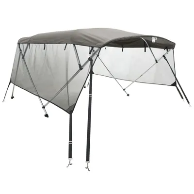 Image de Toit bimini à 3 arceaux parois en maille 183x(170-182)x137 cm