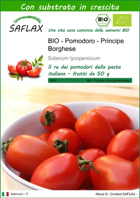 Immagine prodotto di SAFLAX  -- Pomodoro - Principe Borghese - 10 semi - Con substrato - Solanum