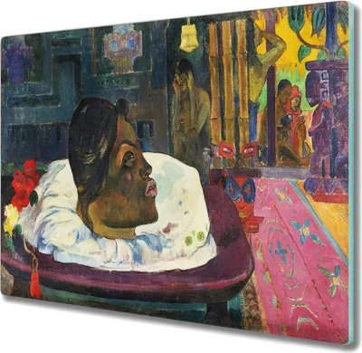 Produktbild von Coloray Schneidebrett Herdabdeckplatte 60x52 cm Kochplattenabdeckung Hackbrett Küchenbrett - Gauguin Eingeborene