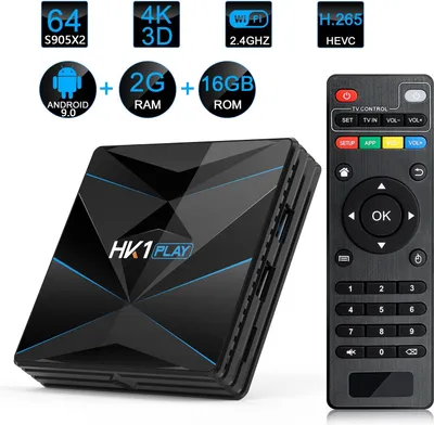 Obrázek produktu pro HK1 Play Smart TV Box Android 9.0 Amlogic S905 X2 2.4G/5G Dual WiFi USB3.0 BT4.2 Podpora 4K H.265 Media Player 2+16G EU Connector