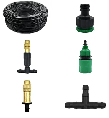 Imagen del producto de Sistema de riego, sistema de nebulización, boquillas pulverizadoras, KIT001-5M