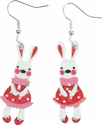 Produktbild von Osterhase Ostern Ohrringe Miniblings Hänger Osterhäschen Hase Häschen Bunny rot