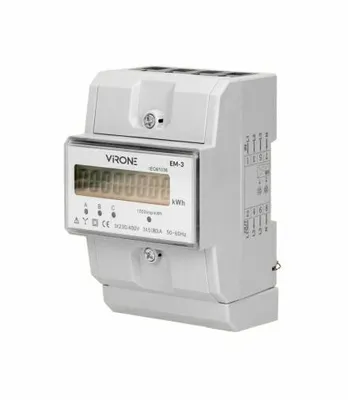 Immagine prodotto di Contatore di elettricità trifase Orno, 80A, medio, 3 moduli, Din Th-35Mm
