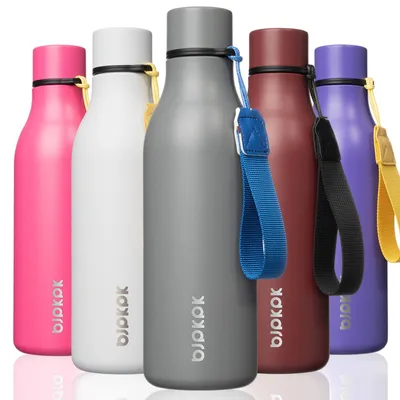 Thermosflasche 530 ml, auslaufsicher, BPA-frei, Grau