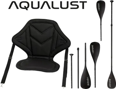 Immagine prodotto di AQUALUST Sedile per kayak + pagaia Dual Tech per tavola da SUP 2 in 1 iSUP