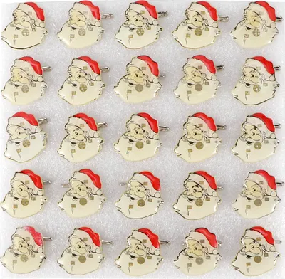 Zdjęcie produktu dla 25szt Broszka Przypinka Odznaka Świąteczna LED Świecąca Impreza DIY Dekoracja Santa Claus Claus