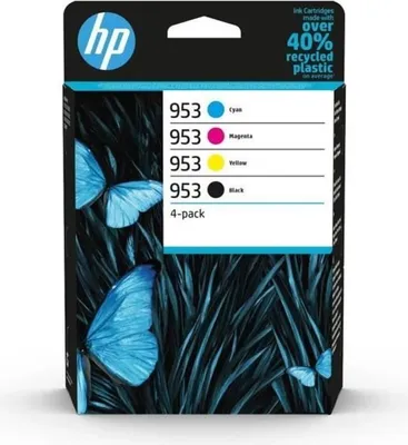 Immagine prodotto di Cartucce d'inchiostro multipack HP 953, originali, nero, ciano, magenta, giallo, per OfficeJet Pro 7700, 8200, 8700, 6ZC69AE