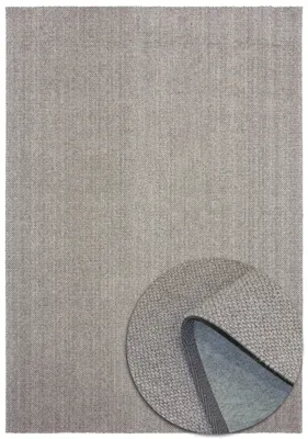 Produktbild von Handweb-look Teppich - Weich - Skandinavischem Design - Wolle und Polyester - Wohnzimmer Schlafzimmer Esszimmer - Flur - Hellgrau - 160cm x 230cm