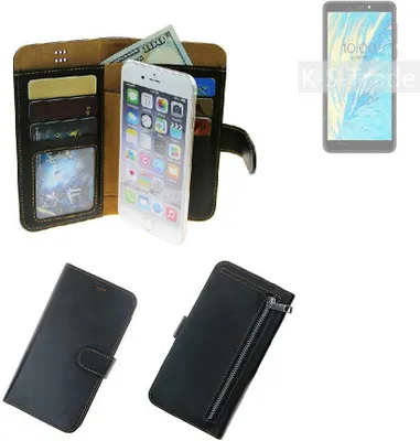 Produktbild von K-S-Trade Schutz Hülle kompatibel mit BQ Mobile BQ-5740G Spring Klapphülle Case Phone cover Slim Handytasche Handy Hülle schwarz aus Kunstleder (1