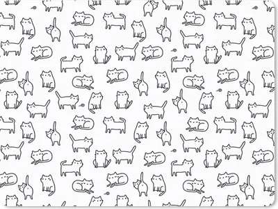 Produktbild von MuchoWow® Mauspad Mousepad Mädchen - Katze - Muster - Mädchen - Kinder - Kinder 23x19 cm - Mousepads - Maus Mat - Pad - Mausunterlage - Schreibtischunterlage - Mauspad