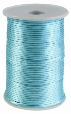 90m Satinschnur Ø2mm, 100% Polyester eisblau