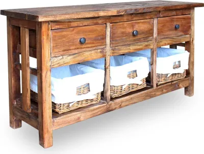 Image de Buffet bois d'acajou massif 100x30x50 cm