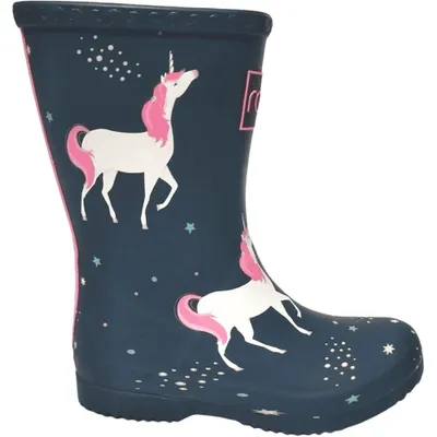 Produktbild von Rajn Unicorn Mädchen Gummistiefel mit Einhornmotiv Dunkelblau (Navy), UZG401-NAVY
