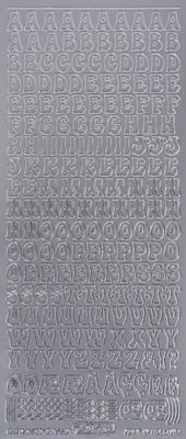 Produktbild von Reliefsticker "Großbuchstaben" Silber