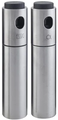 Essig- und Ölsprüher 2er Set, Edelstahl/Kunststoff, 100 ml