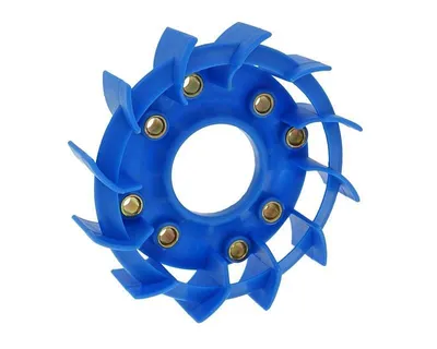 Produktbild von Lüfterrad Naraku Racing blau für Roller mit Kymco oder GY6 139QMB Motor