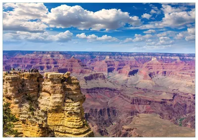 Produktbild von Wallario Premium Glasbild, freischwebende Optik, kräftige Farben, Größe 100 x 70 cm Motiv Felsenschlucht im Grand Canyon Park Arizona