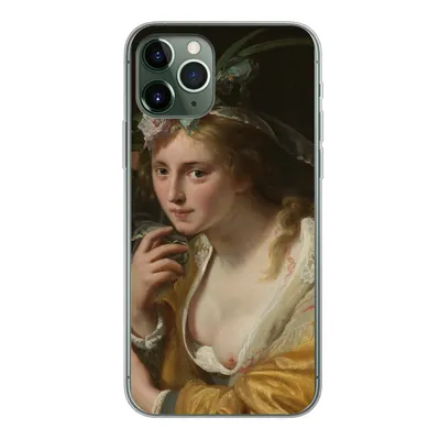 Produktbild von MuchoWow® Handyhülle Schutzhülle Hülle für iPhone 11 Pro Eine Hirtin - Gemälde von Paulus Moreelse Silikon Softcase Handy Hülle - Handy