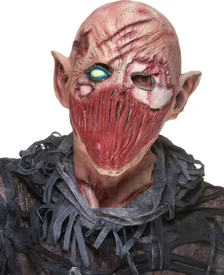 Produktbild von Verwundetet Horror Zombie Latex Maske für Erwachsene bunt - Einheitsgröße