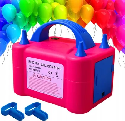 Immagine prodotto di Pompa Elettrica per Palloncini Rosa 600W Due Ugelli Gonfiaggio Rapido Feste Eventi Decorazioni