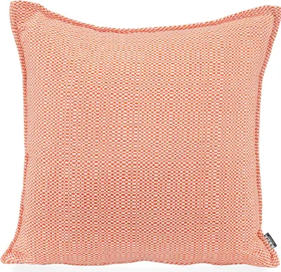 Produktbild von H.O.C.K. Brian Outdoor Kissen 45x45cm orange weiß mit Biese kleingemustert