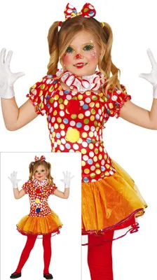 Produktbild von Clown Kostüm für Mädchen Gr. 98 - 146, Größe:98/104