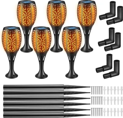 Produktbild von tectake® 6er Set Solarleuchten Flare 6 - 8 Stunden Betriebszeit