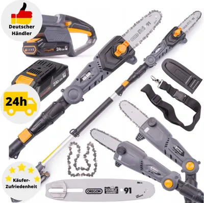 Produktbild von Hochentaster Akku 20V Astsäge Teleskop 240 cm Kettensäge Astschere Baumsäge Akku Ladegerät
