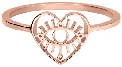 Produktbild von Wildcat Ring - Eye Ring - Roségold, 17,0 mm - Chirurgenstahl 316L - wasserfest, langlebig, hautverträglich, Roségold