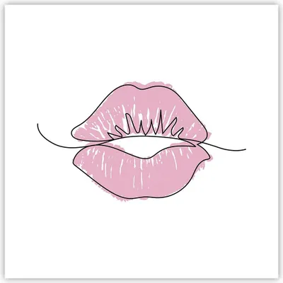 Produktbild von Poster - Poster ohne Rahmen - Mund Bild Modern - 30x30 cm - Wand Bild - Wanddeko - Wandbilder - Kunstposter - Wandposter - Bilder - Kunstdruck - Wanddekoration - Wandbild - P2XAC30x30-4543