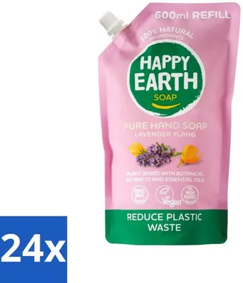 Obrázok produktu pre Čistič rúk s vôňou levandule a ylang-ylangu, 100 % prírodný, 600 ml, balenie na zasielanie po 24 kusov