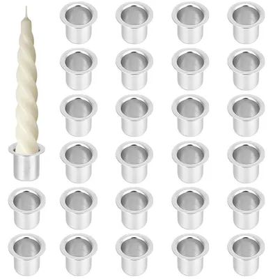 40 Mini-Kerzenbecher Alu 1,2 cm Ø Tropfschutz