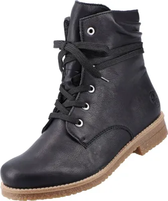 Produktbild von Rieker Damen Stiefelette Schnürboot flach Reißverschluss 73514, Größe:39 EU, Farbe:Schwarz