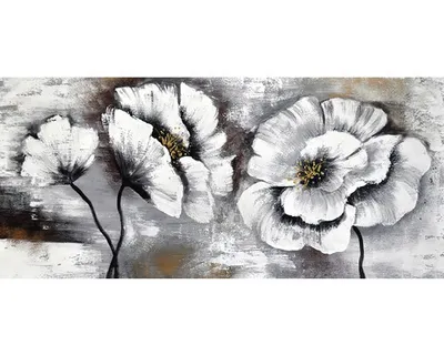 Obrázek produktu pro Ručně malovaný obraz Květy 55x120cm