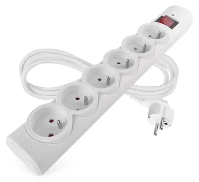 Obrázok produktu pre EMOS Prepäťová ochrana – 6 zásuviek, 1,5 m, biela