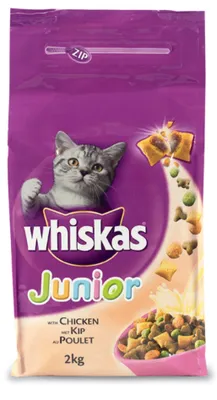 Produktbild von Whiskas Trocken Junior Kip & Melk 2 Kg
