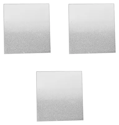 Immagine prodotto di 3 sottobicchieri in vetro a forma di specchio, decorativi, con glitter argentati, quadrati, 20 cm