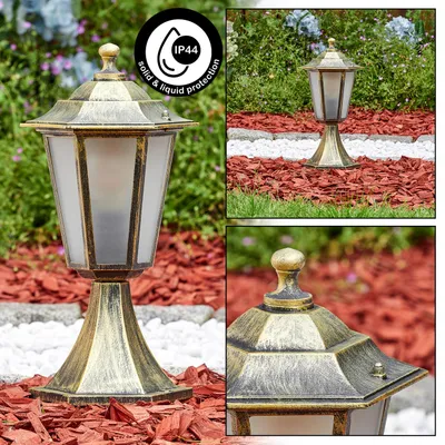 Produktbild von Rivale Sockelleuchte aus Metall/Glas in Gold-Braun/Milchglas