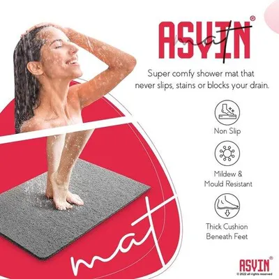 Immagine prodotto di Tappetino da bagno antiscivolo 40 x 60 cm, grigio, , ad asciugatura rapida