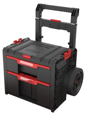 Obrázek produktu pro Toolbrothers RHINO L Drawer 2 Cart Plus ECO - Mobilní zásuvkový kufr na nářadí 9,5 l 12 l s dvojitou teleskopickou rukojetí