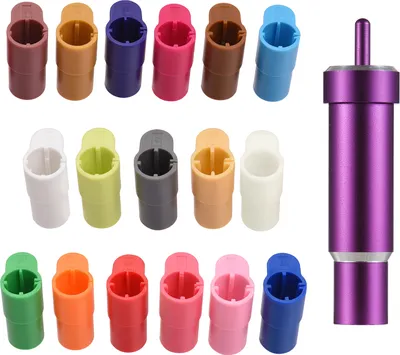 Produktbild von 17 STueCK Stiftadapter und 1 STueCK Schlauchset Markerhalter Ersatz fuer Sharpie / Bic / Crayola / Sakura / Pilot / Pentel / Paper Mate / Mitsubishi uni-Ball Kompatibel mit Cricut Explore Air 3/Air 2/Air/Maker/Maker