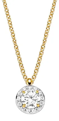 Produktbild von Viventy Halskette mit Anhänger Damen Halo Silber Vergoldet 786118